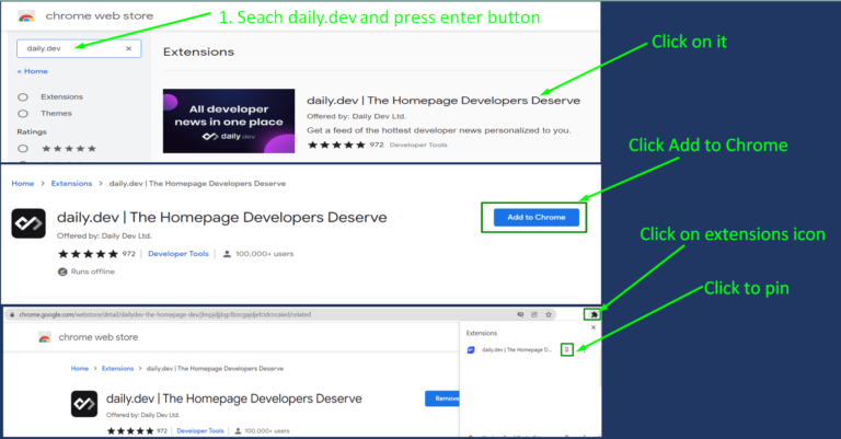 daily.dev chrome extension