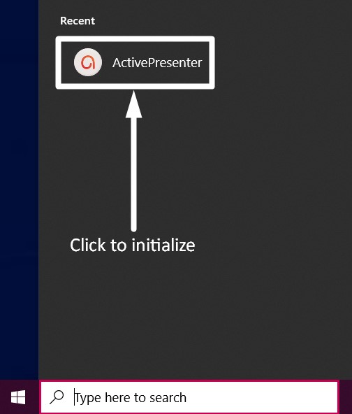 Click on ActivePresenter